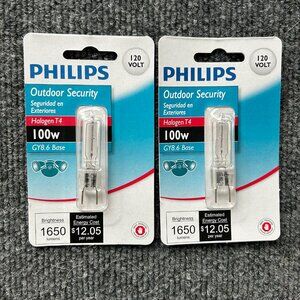 2 Philips LED 416685 Outdoor and Security 100-Watt T4 Bi-pin Base Light Bulbs